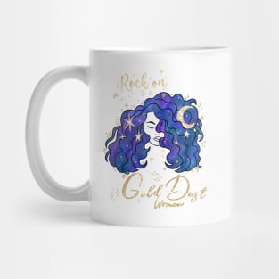 Rock on Gold Dust Woman Fleetwood (white background) Mug